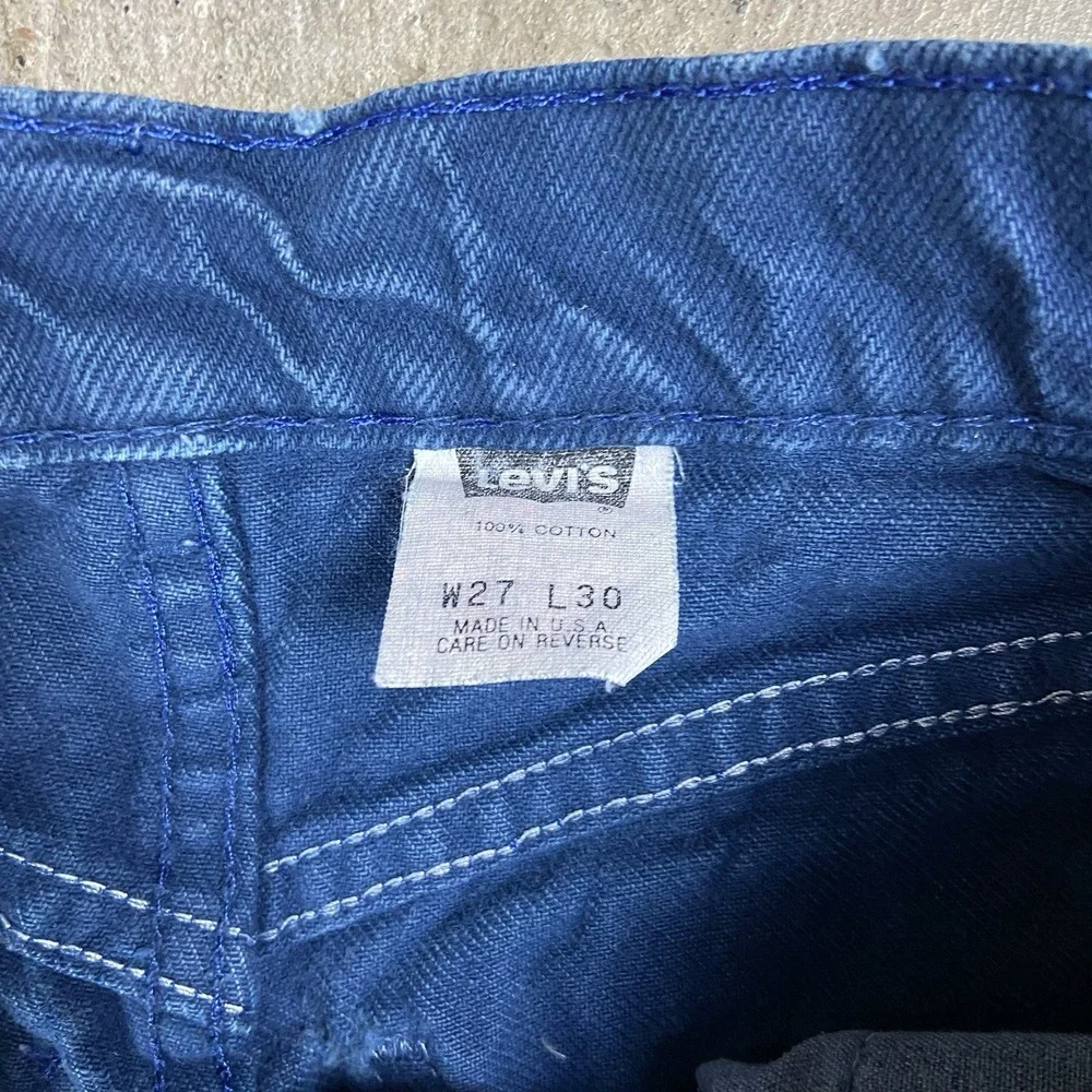 Vintage 90s Levi's 560 Jeans Youth Size 27x30 Blue Denim Orange Tab Comfort Fit